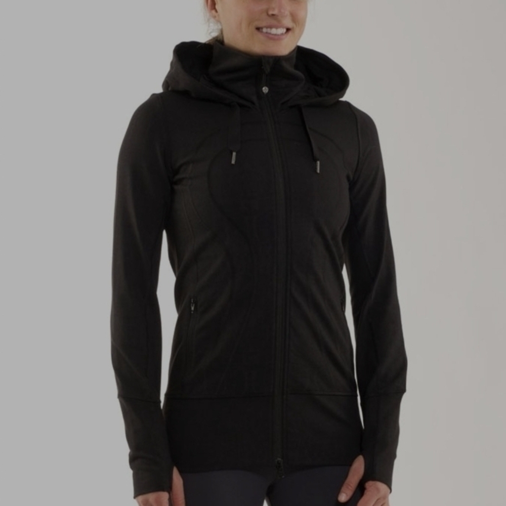 lululemon athletica Black Hooded Zip-Up Bomber Jacket
